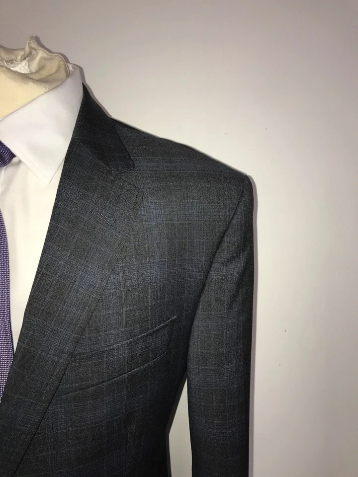 PAUL SMITH - Mens GREY Checked WOOL SUIT - 40 Reg - W34 L32 - GORGEOUS - Image 4 of 4