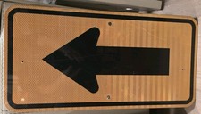 Authentic Road Traffic Street Sign Arrow Right/Left 12" X 24" Modern - Light Use