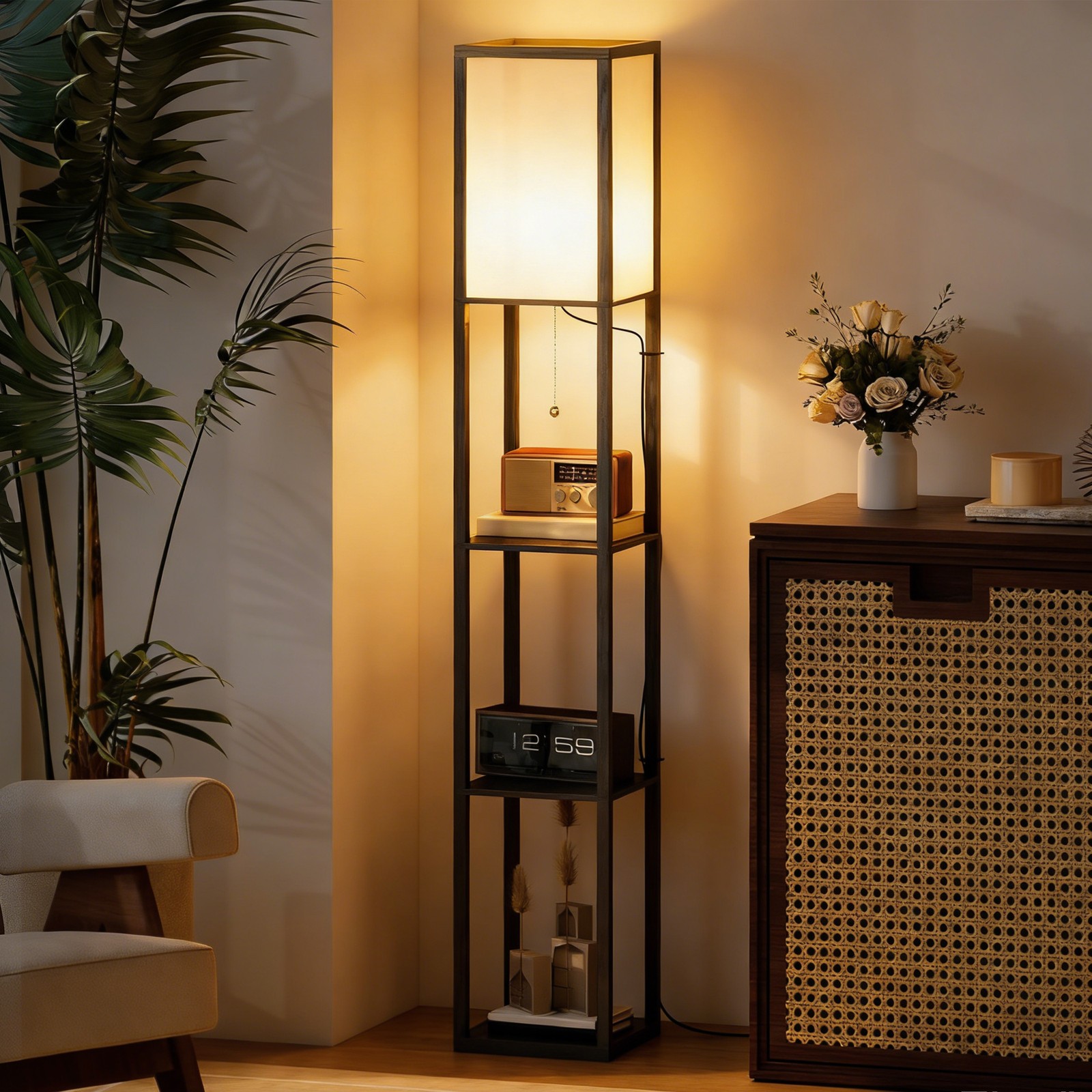 Lampada da Terra Piantana 40W con 3 Scaffali