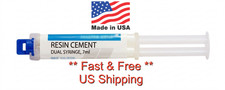 Dental Permanent Resin Cement Dual Syringe, Self Adhesive - Made in USA
