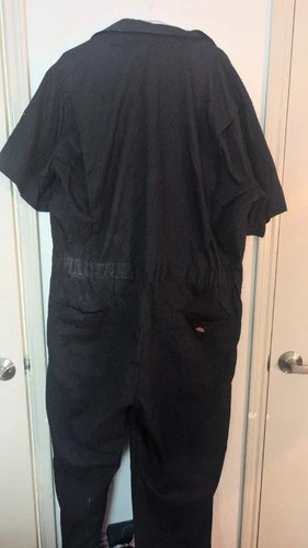 Dickies FLEX Black Mechanic Workwear Coveralls 2XL Regular Full Zip Pockets image 5