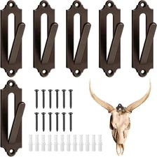 Dunzy 12 Pack European Style Mount Skull Hanger Deer Hangers Euro Brown 