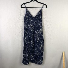 Urban Outfitters Dress Women M Navy Celestial Star Moon Velvet Slip Y2K Babydoll