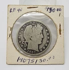 1907 Barber Head Silver Half Dollar