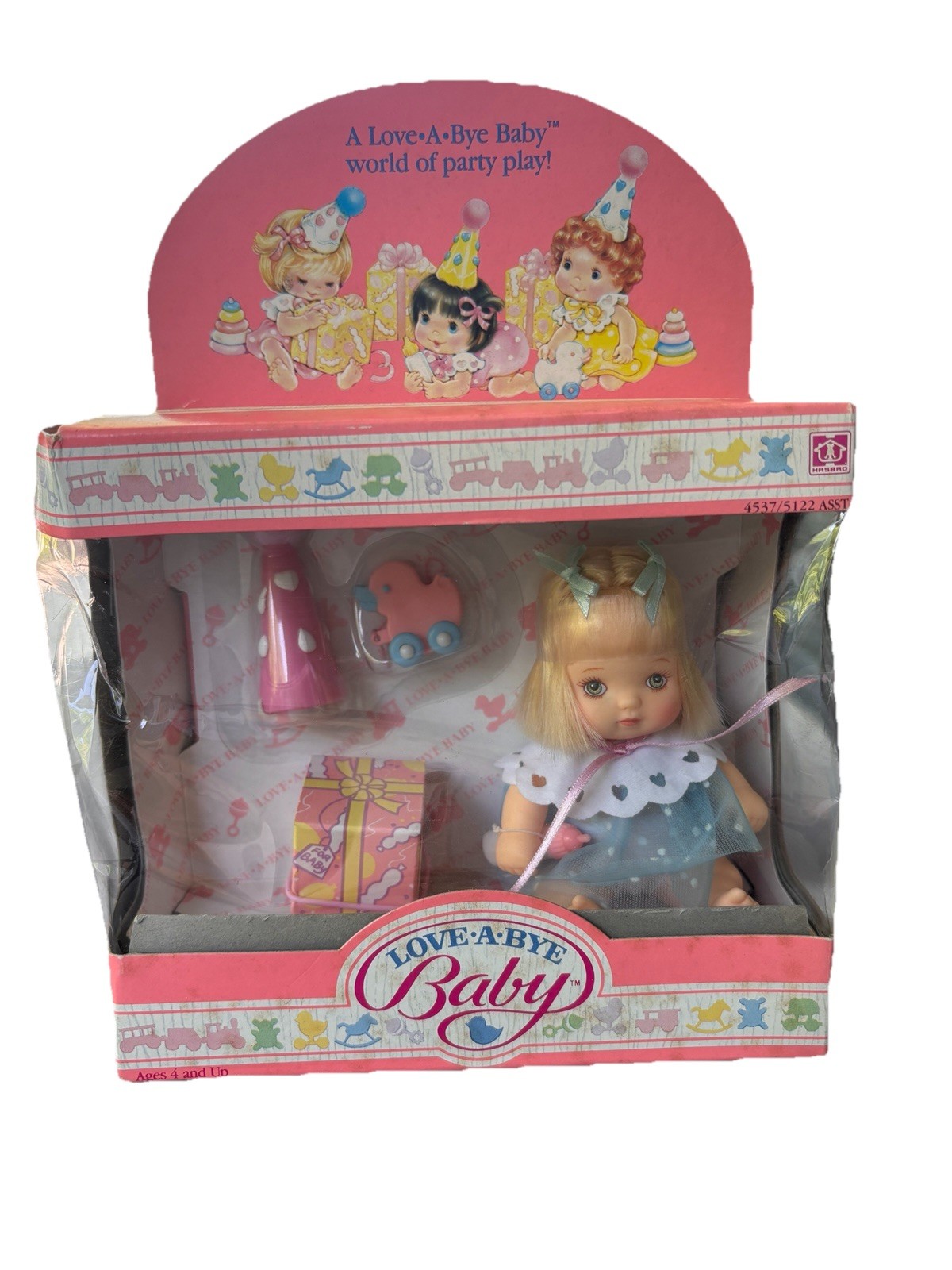 1988 Vintage NEW Hasbro Love-a-bye Baby Party Play With Doll Sealed Blue Dress
