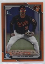 2024 Bowman Chrome Prospects Orange Refractor 6/25 Emilio Sanchez #BCP-241 3q5