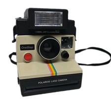 POLAROID One Step Instant Camera - Rainbow Stripe w/Focal flash unit