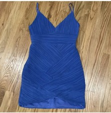 Do+Be royal Blue Ruched Mini Dress Size small