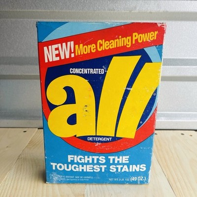All Vintage Laundry Detergent Powder GIANT size New Sealed Rare 3lbs 1 Oz (F)