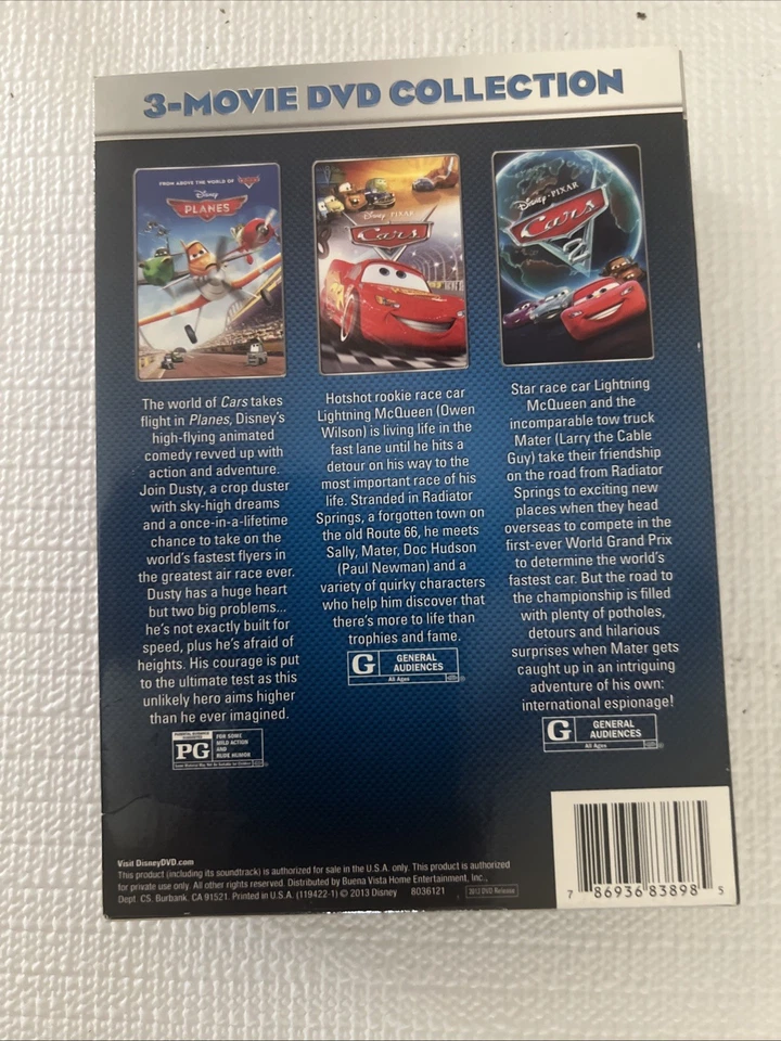 Disney/Pixar - Planes, Cars, Cars 2 - DVD Collection - Box Includes 3 DVD’s. - Image 3 of 4