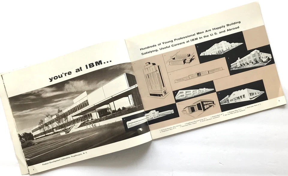 Vtg 1950s IBM Development Engineering BROCHURE Poughkeepsie COMPUTER Punch Card - Image 4 of 4