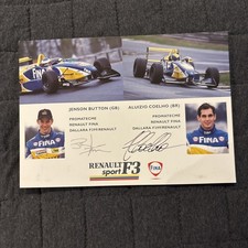 1999 Jenson Button Signed F3 Drivers Card rookie card autograph, genuine