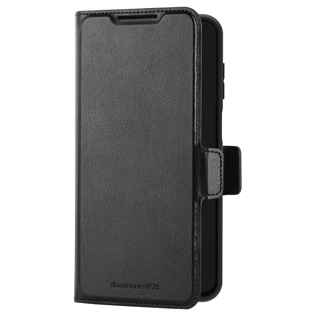 Étui portefeuille Galaxy A17 5G Oslo Pro noir en cuir avec support vidéo intégré