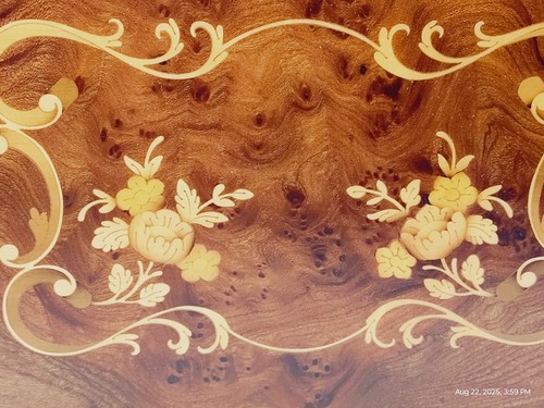 Italian Marquetry Inlay Romance Musical Jewelry Chest Unchained Melody - Picture 10 of 22