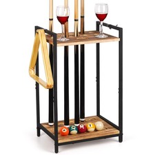 Jolensoy Pool Stick Holder - Freestanding Pool Cue Holder Floor Stand Wooden ...