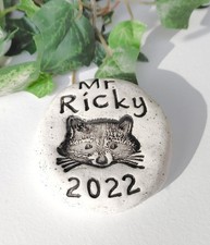 Personalized Raccoon Memorial Stone 2.5 to 3.5"