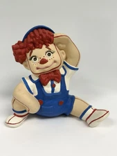 Byron Mold 1970”s Raggedy Andy Ceramic,Hand Painted.Collectible.Retro.Doll Decor
