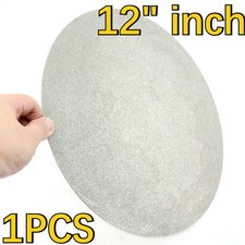 12" inch Diamond Grinding Disc No Hole Glass Flat Lap Gem Disk Lapidary Tools