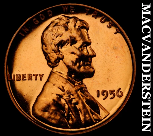 1956 Lincoln Wheat Cent - Lustrous Choice Gem Proof Red  #i3198