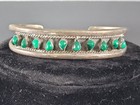 Taxco Mexico vintage silver malachite turtle talisman necklace bracelet set — photo 2