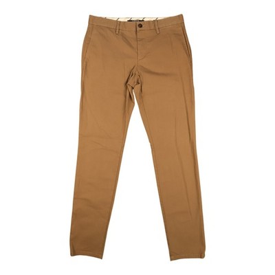 Alberto Pants Mens 29 brown chino Business Slim fit straight zip fly Size 29x32