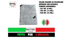 TELO TELONE OCCHIELLATO RETINATO TRASPARENTE PROTEZIONE IMPERMEABILE TIPO PESANT