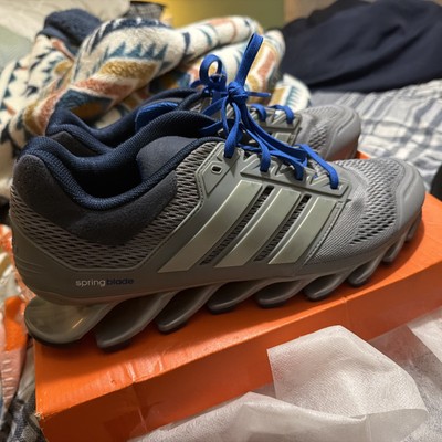 Adidas Springblade Grey Blue Silver Size 11.5 EXCELLENT