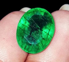 Rare 10 Ct Natural Colombian Green Emerald Oval Cut Certified Loose Gemstone