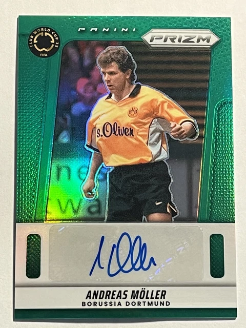 2025 Panini Prizm Club World Cup Andreas Moller GREEN Auto #/5 Borussia Dortmund