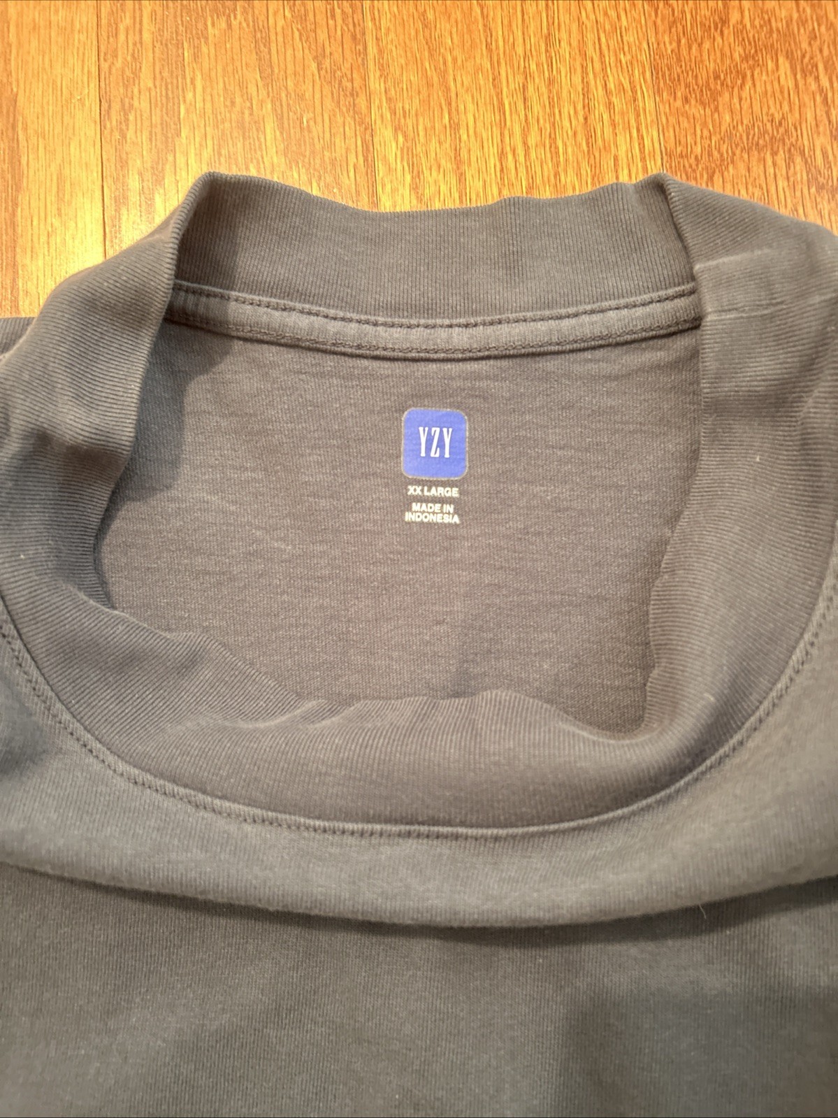 Gap X Yeezy YZY Engineered By Balenciaga Navy Blue Rare Long-Sleeve Logo Tee XXL image 3