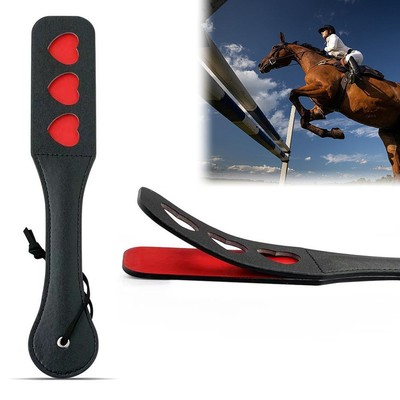 PU Leather Multiple Horse Riding Whip Paddle Spanking DE-e Sport Punishment N1T2