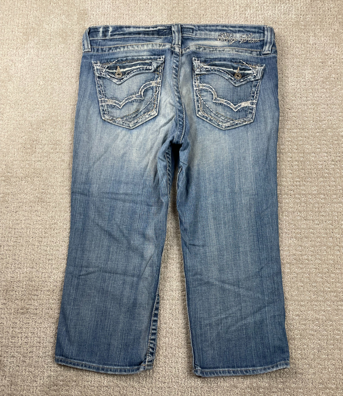Big Star Jeans Womens Size 30 Maddie Mid Rise Fit Crop Thick Stitch Flap Pocket