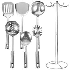 6 PCS Metal Kitchen Utensils Stainless Steel Kitchenware Cooking