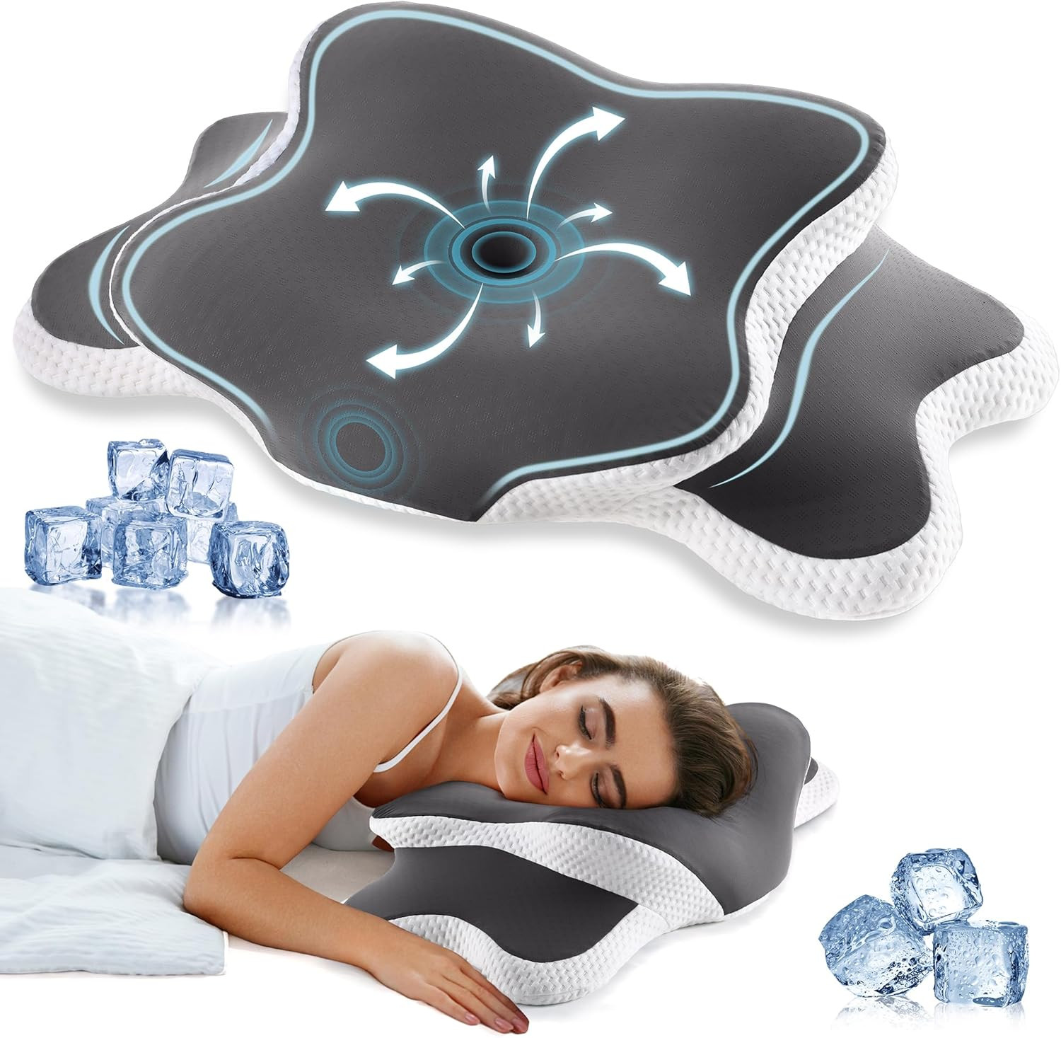 Oreiller orthopédique cervical et ergonomique pour des nuits profondes sans tensions au réveil