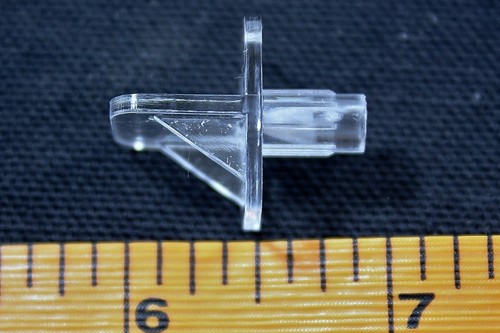 Shelf Support Peg Pin 1/4" .25" Clear Plastic 16 pcs