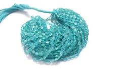 5 Strand Natural Apatite Oval Smooth 4x6-5x7mm Apatite Oval Beads 12"inch
