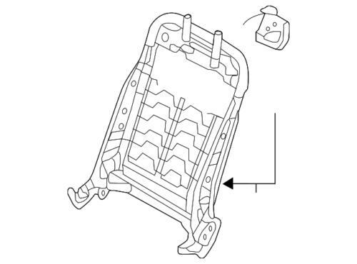 Conjunto de marco de respaldo del asiento delantero izquierdo para Kia Soul EV 2015-2019 (N/P 88310-E4010)