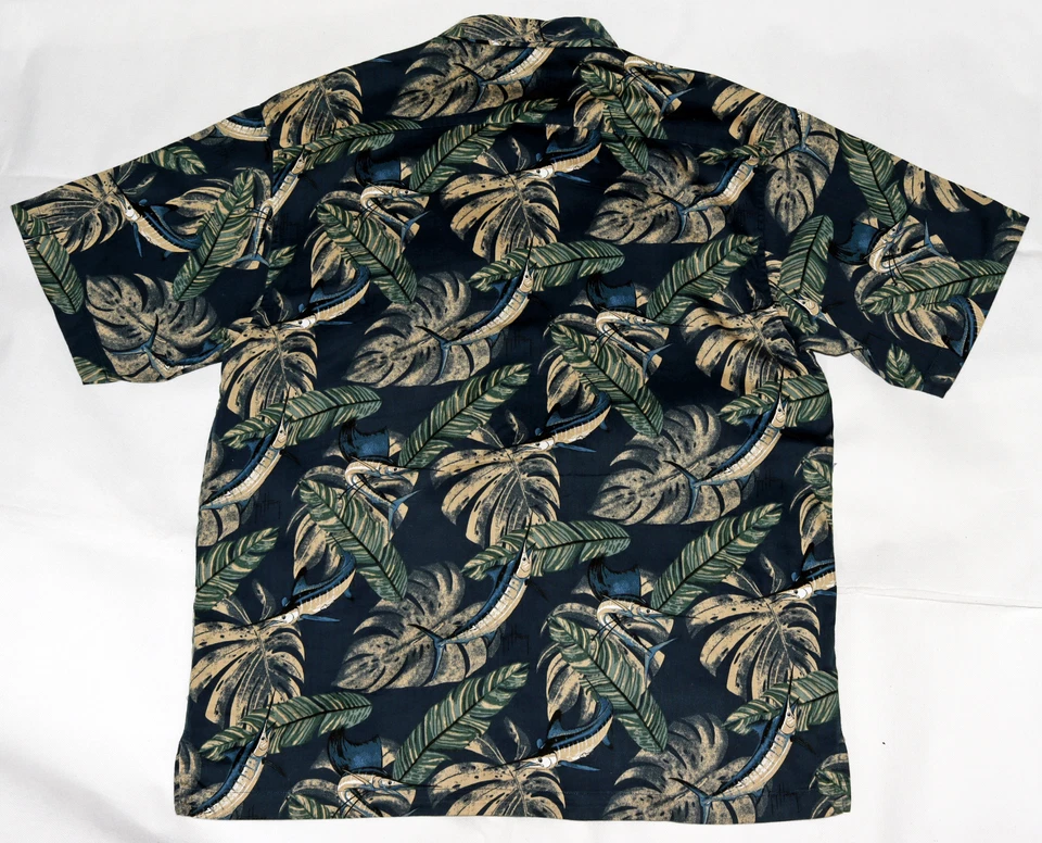 Мужская рубашка для рыбалки на пуговицах с коротким рукавом Guy Harvey By Aftco Bluewater размер XL - Изображение 4 из 4
