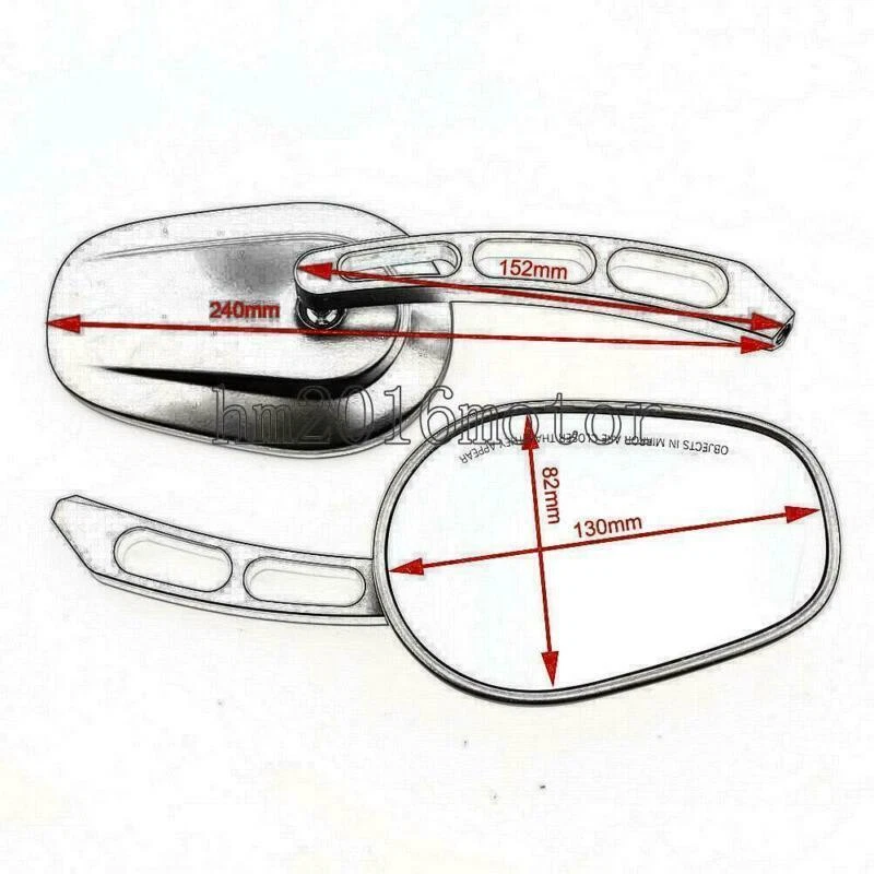 Chrome Auminum Mirrors for Yamaha Road Star Warrior Midnight XV1600 XV1700 NEW - Image 2 of 4