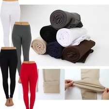 Women's Fleece Solid Colors Winter Thick Warm Basic Stretchy Leggings