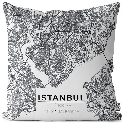 VOID Kissenbezug landkarte stadt istanbul türkei asien marmara stadtplan
