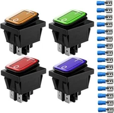 Interruptor Basculante Dpst Impermeable De 4 Pines Y 2 Posiciones, 110 V-220 V C