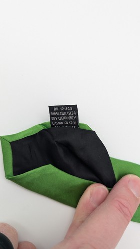 Croft & Borrow 100% Silk Green Neck Tie NEW - Picture 8 of 9