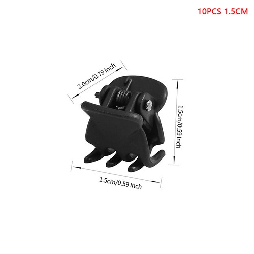 10 PCS Ladies Hair Clips 1.0 1.5cm Black Brown Clear Plastic Mini Hair Clips _co - Picture 11 of 18