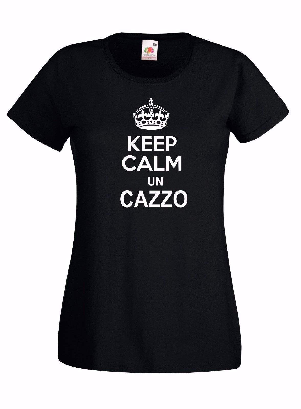 T-Shirt Donna Cotone Basic Super vestibilità Top qualità - BUONGIORNO Un Cazzo - Divertente Humor Made in Italy (S, Bianca