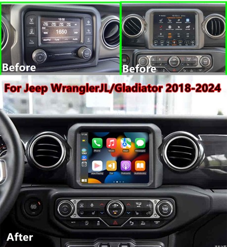 8.4" For 2018-24 Jeep Gladiator Wrangler JL Carplay 4+32GB Stereo Radio GPS Wifi - Picture 1 of 6