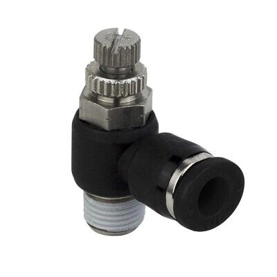 1/4 OD Tube x 1/8 Npt Male Speed Flow Control Elbow Push to Connect Meter Out