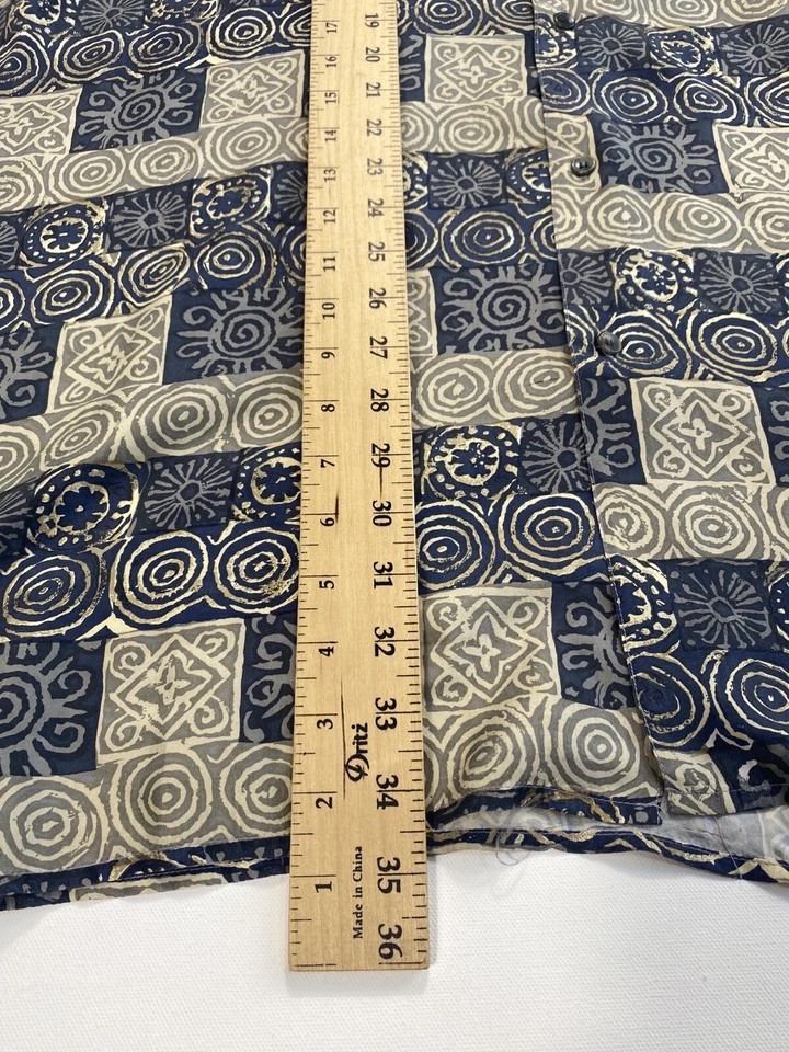 Camisa Robert Stock Para Hombres XLT 100% Seda Botón Ligera Arte Abstracto Moderno Foto 4 de 4