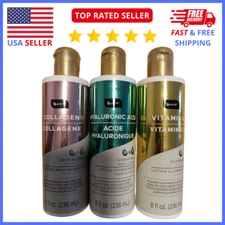 Anti-Aging Face Serum Trio – Vitamin C, Collagen & Hyaluronic Skincare Set