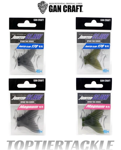 Gan Craft Jointed Claw Swimbait Spare Tails - Select Size/Color